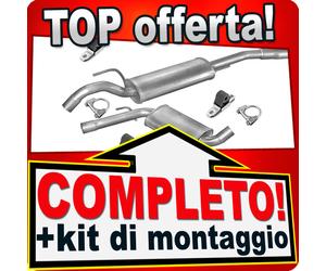 Scarico Completo per VOLKSWAGEN PASSAT 1.6 TD e 1.9 TD 80PS Marmitta