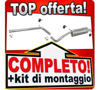 Scarico Completo per VW FOX 1.4 TDI Tubo +ESD Marmitta