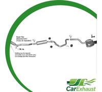 Scarico Completo per VW JETTA A5 GOLF V 1.9 TDi + Tubo Marmitta + cromato