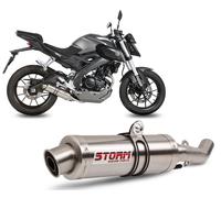 Scarico Completo Storm by Mivv Gp acciaio inox per Yamaha Mt-125 2015 > 2019