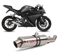 Scarico Completo Storm by Mivv Gp acciaio inox per Yamaha Mt-125 2015 > 2019