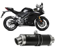 Scarico Completo Storm By Mivv Gp Black Acciaio Nero YAMAHA MT 125 2020 > 2023