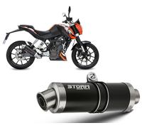 Scarico Completo Storm by Mivv Gp Nero acciaio inox per Ktm 125 Duke 2011 > 2016