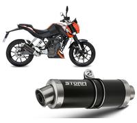 Scarico Completo Storm by Mivv Gp Nero acciaio inox per Ktm 125 Duke 2011 > 2016