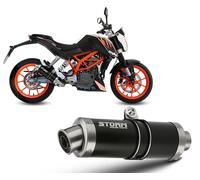 Scarico Completo Storm by Mivv Gp Nero acciaio inox per Ktm 390 Duke 2013 > 2016