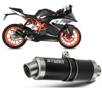 Scarico Completo Storm by Mivv Gp Nero acciaio inox per Ktm Rc 125 2014 > 2016
