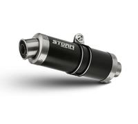 Scarico Completo Storm by Mivv Gp Nero inox per Yamaha Mt-125 2015 > 2019