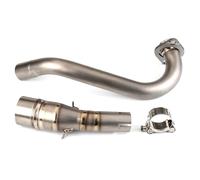 Scarico Con Motocicletta Per XMAX 300 X-MAX300 X MAX300 XMAX300 2017-2024 Collettore In Acciaio Inox 51Mm Tubo Collegamento Centrale Anteriore Linea Silenziatore Tubo Scarico(C TITANIUM)