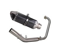Scarico con Motocicletta Per ZT125 U1 G1 Z1 Z2 2021-2025 Collettore Anteriore Collegamento Marmitta Con DB Killer Sistema Completo Di Scarico Per Moto(B FAKE CARBON)