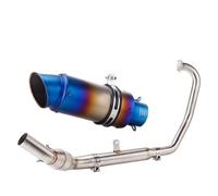 Scarico con Motocicletta Tubo Di Scarico Con Modifica Del Tamburo Contropressione In Acciaio Inossidabile Ad Alte Prestazioni, Parabrezza A Molla Per 250SR(Type-J)