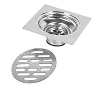 Scarico da Pavimento in Acciaio Inox Quadrato, Spesso Scarico per Doccia Quadrato Ispessisce Il Sistema di Drenaggio del Bagno con Filtro Rimovibile per Bagno Doccia