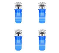 Scarico del pavimento silicone bagno guarnizione scarico pavimentoTappo scarico multifunzione Silicone Universale per tubi Tubi in bagno Wc Scarico pavimento Giunto Resistente agli insetti 4 pezzi blu