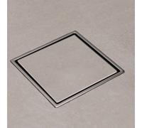 Scarico doccia a pavimento 15x15 cm con canalina piastrellabile quadrata e sifon