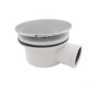 Scarico doccia in ABS con sifone antiodore, scarico laterale da 115 mm, scarico a pavimento per lavello del bagno, moderno raccordo di drenaggio in plastica bianca