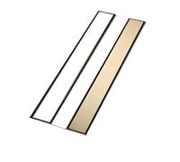 Scarico Doccia Lineare in Acciaio Inox 304 con Inserto in Piastrelle in Zirconio Dorato, Scarico Pavimento Piastrelle Doccia Moderno, Antiodore(400-M)