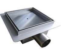Scarico doccia quadrato in acciaio inox S8 dimensione selezionabile, Dimensione:13.5 x 13.5 cm