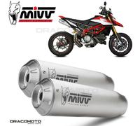 MIVV Silenziatore X-M1 Scarico doppio Titanio per Ducati Hypermotard 950 2019-2023