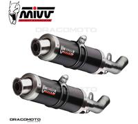 Terminali Scarichi MIVV GP Nero Acciaio inox per Ducati Monster 796 2010 > 2014