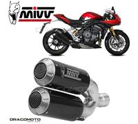 T.025.LM3C - Terminali Scarico MIVV MK3 Carbonio TRIUMPH SPEED TRIPLE 1200