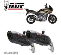 MIVV Scarico doppio Suono Y.014.L9 per Yamaha TDM 900 2002-2014 Nero Acciaio inox
