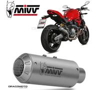 Mivv Mk3 Ducati Monster 821 2018-20/monster 1200 2017-21 D.041.sm3x Not Homologated Slip On Muffler Argento Not Homologated