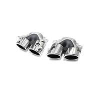 Scarico Finale Compatibile Con Benz Per W177 A35 C118 CLA35 X247 GLB35 A45S Refitting 2020+ Terminale Di Scarico Marmitta Paraurti Posteriore Terminali Tubo Ugello(Silver Exhaust)