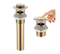 Scarico for Lavabo Pop-up, for, Tappo Di, Accessori for Rubinetti, Ottone Nero Opaco/cromo/oro/oro Spazzolato(Golden B1 Y)