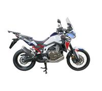 Gpr Exhaust Systems Silenziatore Ovale Omologato Dual Poppy Honda Crf 1100 L Africa Twin 21-22 Ref:e5.h.264.dual.po Carbon&stainless Steel