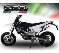 Gpr Exhaust Systems Albus Ceramic Husqvarna Enduro 701 15-16 Cat Homologated Slip On Muffler Bianco Homologated