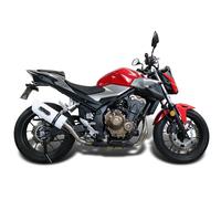 Gpr Exhaust Systems Albus Evo4 Honda Cb500 F 2021-2024 E5 Oval Homologated Slip On Muffler Argento Homologated