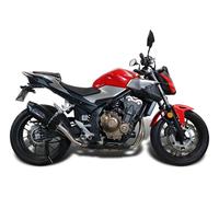 Gpr Exhaust Systems Furore Nero Honda Cb500 F 2021-2024 E5 Oval Homologated Slip On Muffler Argento Homologated