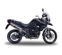 Gpr Exhaust Systems Trioval Triumph Tiger 800 17-20 Stainless Steel Homologated Slip On Muffler Argento Homologated