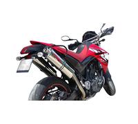 G.P.R. Silenziatore Slip-On Trioval Dual per Yamaha XT 660 X/R 2004-2014 Omologato Argento