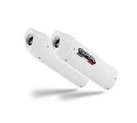 Gpr Exhaust Systems Albus Ceramic Dual Yamaha Yzf 1000 R1 09-14 Homologated Slip On Muffler Bianco Homologated