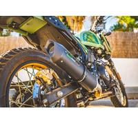 Gpr Exhaust Systems Furore Evo4 Nero Royal Enfield Himalayan 410 Diam 42.5 17-20 Ref:e4.roy.5.cat.fne4 Homologated Oval Muffler Nero Homologated