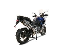 Gpr Exhaust Systems Triumph Tiger 1200 Gt - Rally 2022-2023 E5 Db Killer Homologated Muffler With Link Pipe Argento Homologated