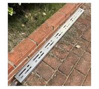 Scarico in acciaio inox a canale stretto,canale di drenaggio stretto in acciaio inox 304,drenaggio della trincea con griglia rimovibile,canaletta scolo acqua piovana robusto(H3*W5CM/H1.18*W1.96IN)