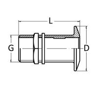 Scarico inclinato ottone 1" - 1 PZ Osculati - 17.324.33 - 1732433
