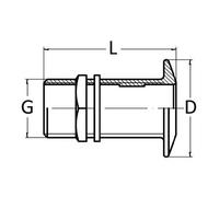 Scarico inclinato ottone cromato 1" 1/2 - 1 PZ Osculati - 17.324.45 - 1732445