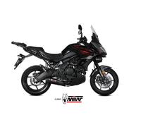 Scarico KAWASAKI VERSYS 650 Mivv Oval Inox Nero con Coppa Carbonio K.055.LZC