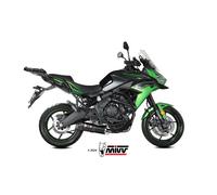 Scarico KAWASAKI VERSYS 650 Mivv Oval Inox Nero con Coppa Carbonio K.059.LZC