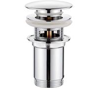 Scarico Lavabo Universale Con Troppopieno - Kit Piletta Pop up Cromo/Argento, Va
