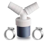 Scarico lavatrice a doppio connettore Y, adattatore per scarico lavatrice con ingresso 19 - 24 mm e uscita 40 mm, con 2 fascette stringitubo da 20 - 32 mm, per lavastoviglie asciugatrice