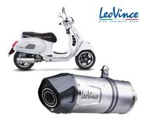 Leovince Lv One Evo Vespa Gts 300 Hpe/super/sei Giorni 19-20 14316e Homologated Muffler Argento Homologated