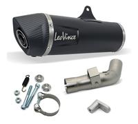 Scarico LeoVince SLIP-ON SBK, acciaio inox nero, tappo carbonio