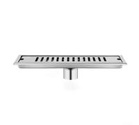 Scarico lineare per doccia, scarico a pavimento in acciaio inox 304 con tenuta fisica migliorata e grande capacità per un flusso d'acqua efficiente (spazzolato 40 cm)