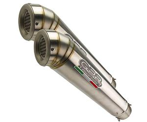 Scarico marca GPR, compatibile con Husqva Te 630 E - Sms - Smr 2010/14 coppia di terminali omologati per uso stradale, cserie Powercone