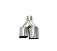 Scarico Marmitta Terminali Di Scarico Doppi Universali In Acciaio Inox Aggiornamento Popolare Del Terminale Di Scarico Della Marmitta Per Auto Doppio Ugello Terminale Scarico(Left 60-89mm)