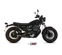 Scarico MOTO GUZZI V9 BOBBER / ROAMER Mivv Ghibli Inox Nero M.011.SGB