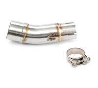 Scarico Moto Per Kawasaki Per Ninja 400 Per EX400 Per Z400 2017 2018 2019 2020 2021 Sistema Completo Di Scarico Motociclette Silenziatori Terminali Collegamento(Argento)